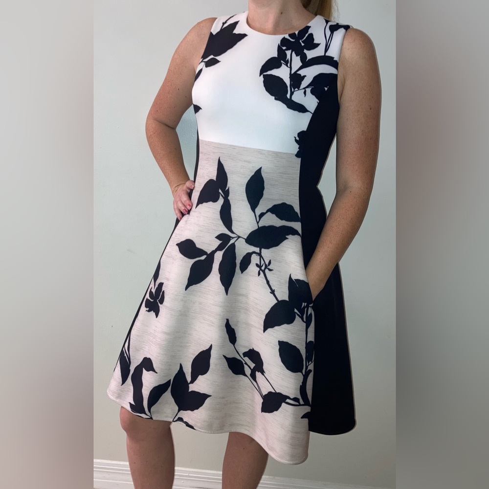 DKNY Floral Fit and Flare size 2‎